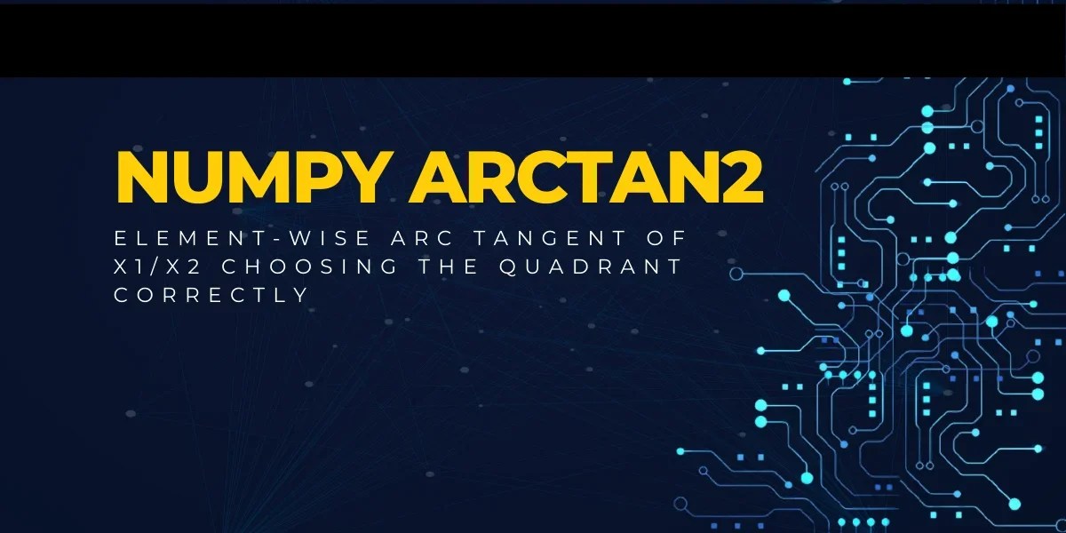 Numpy arctan2 Find elementwise arctan of x1/x2