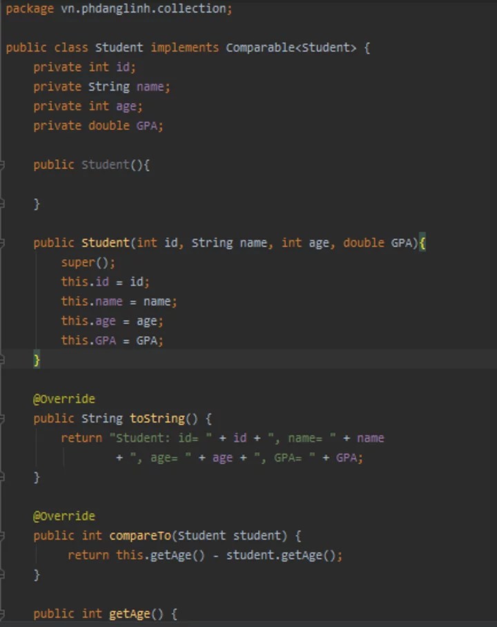Comparable & Comparator trong Java CodeGym