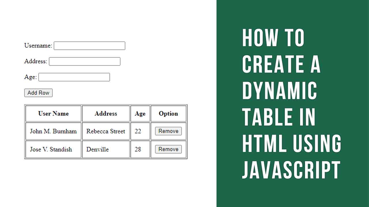 How To Add Multiple Rows In Table Using Javascript Printable Templates