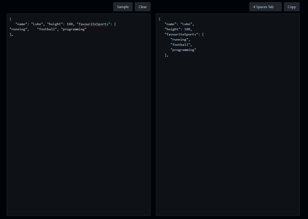Coding a JSON formatter Codeheir