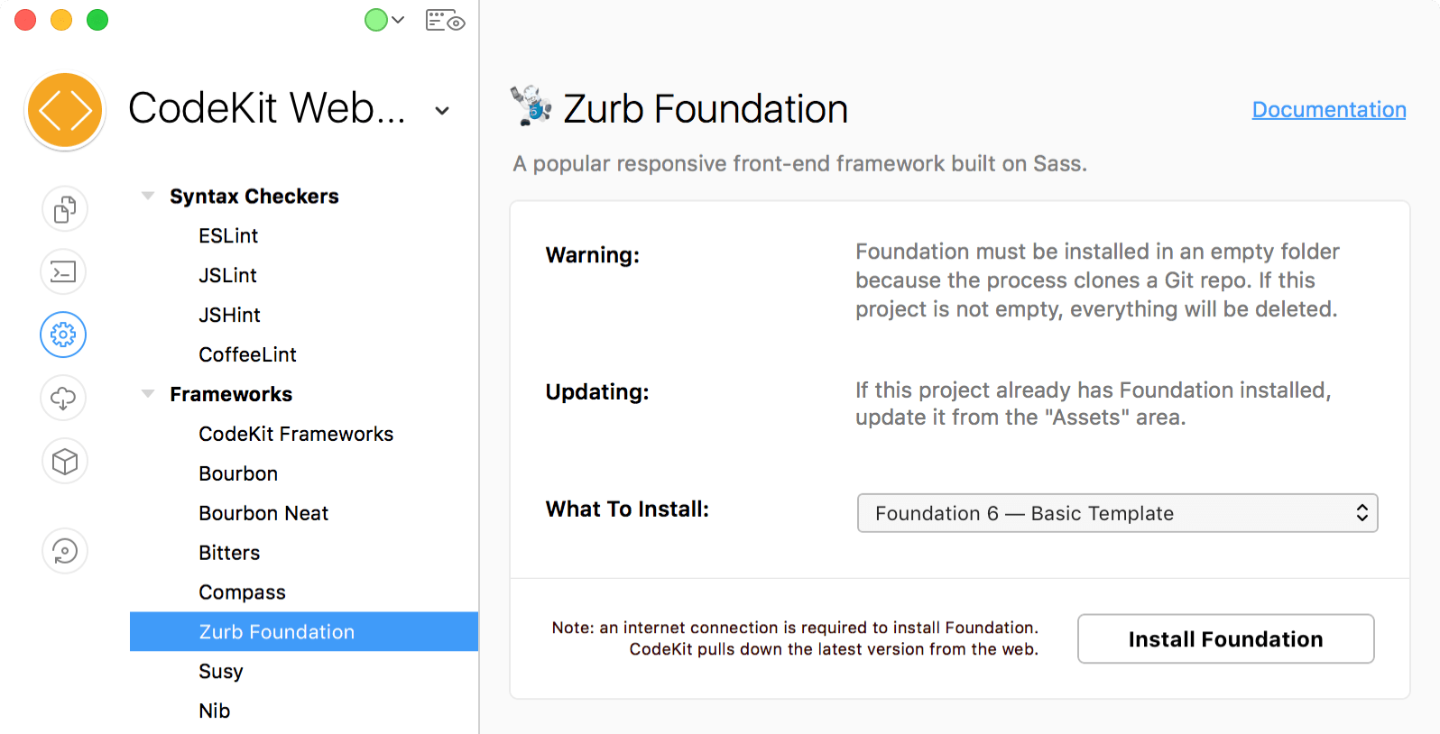 CodeKit Zurb Foundation