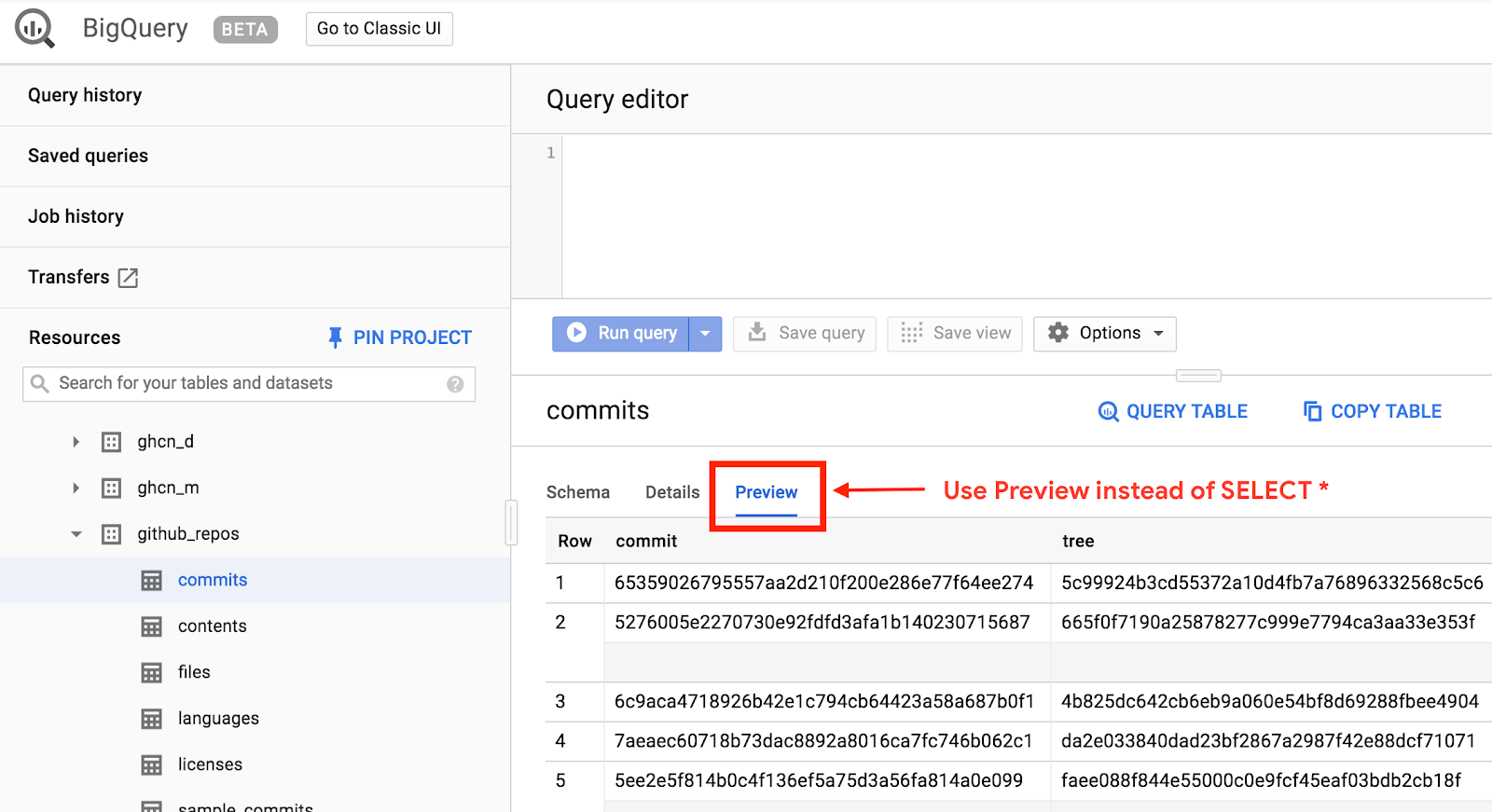 Using BigQuery with Node.js
