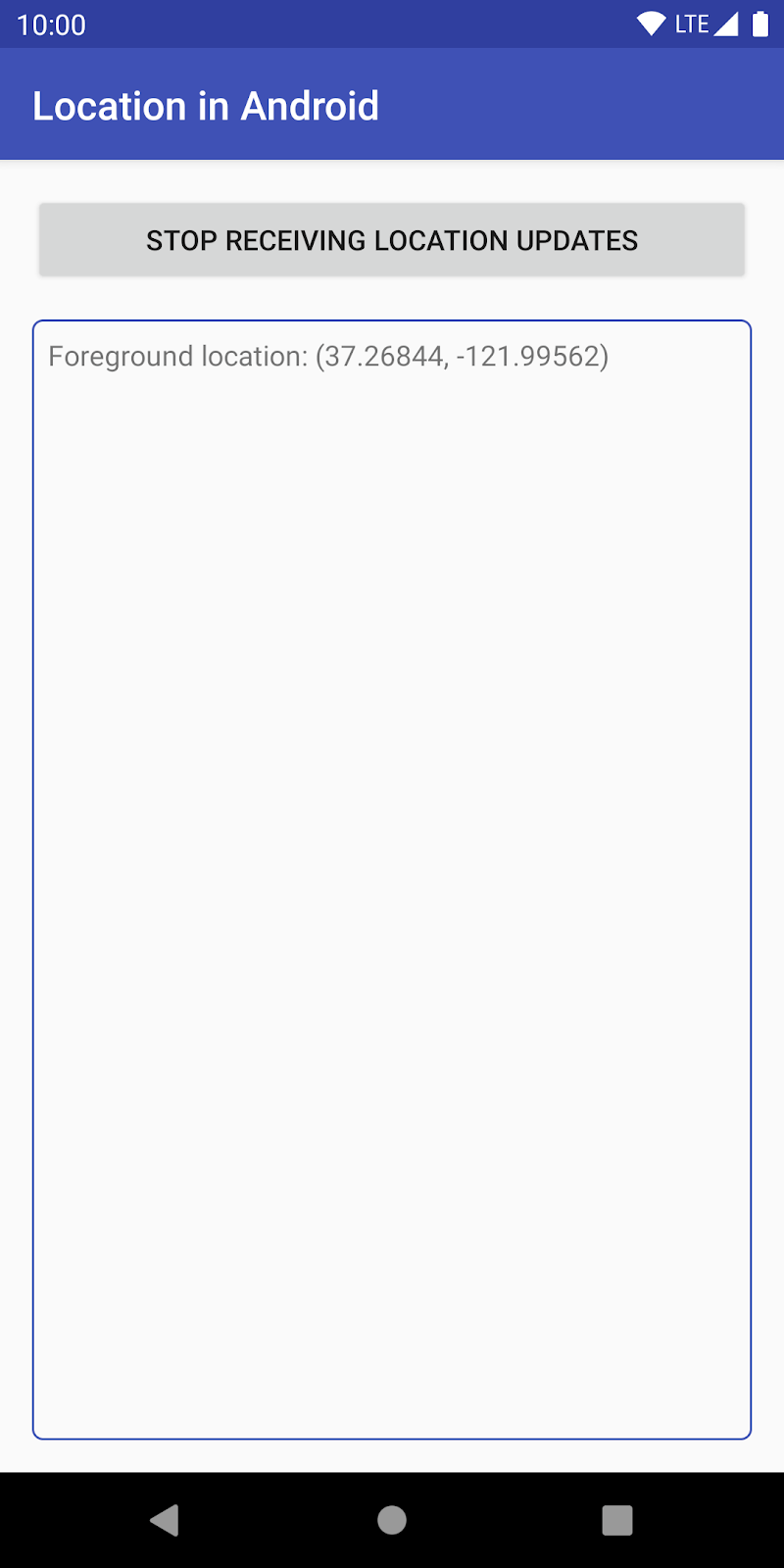 Receive location updates in Android with Kotlin Google Codelabs