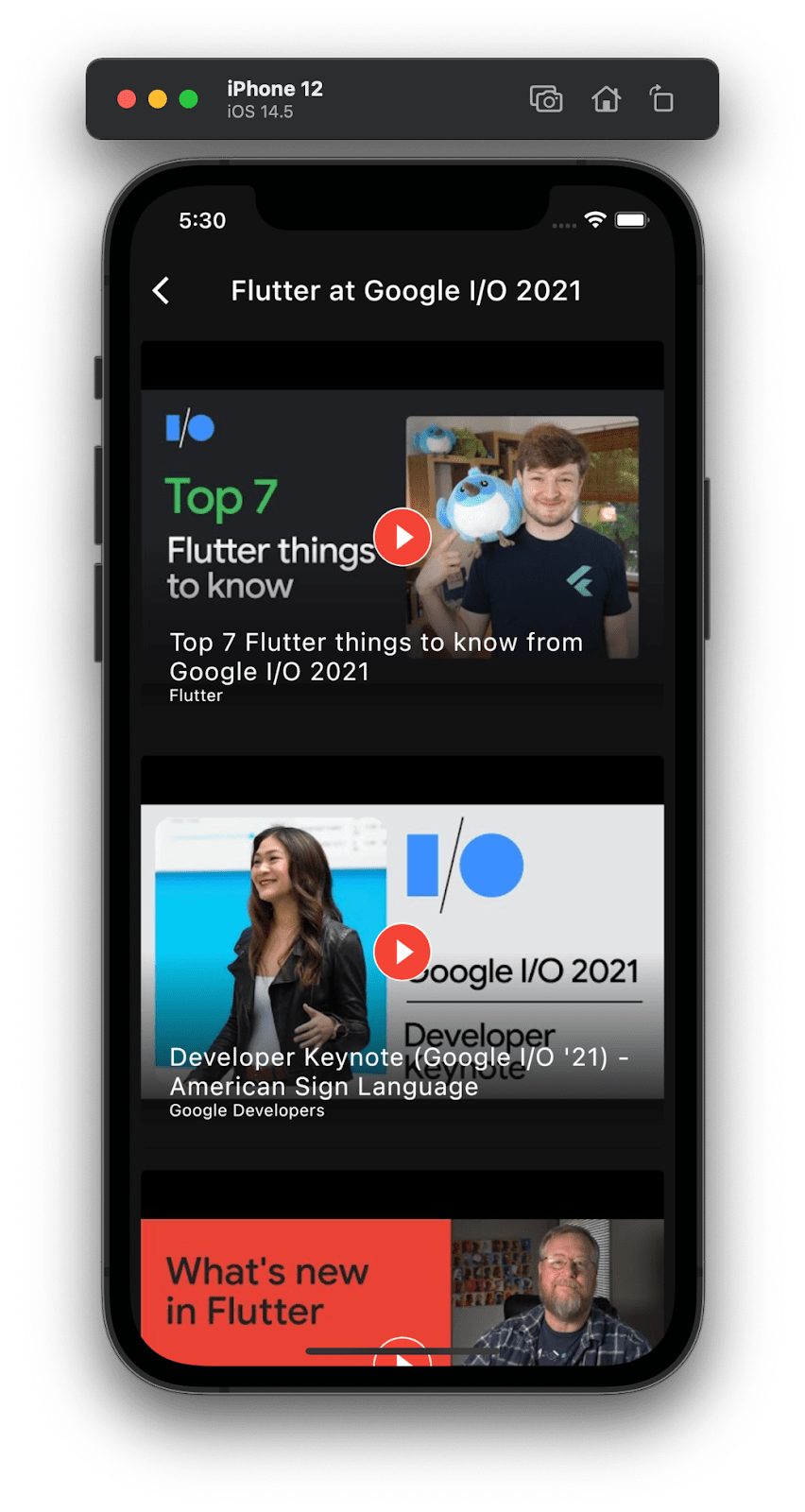 Adaptive Apps in Flutter Google Codelabs