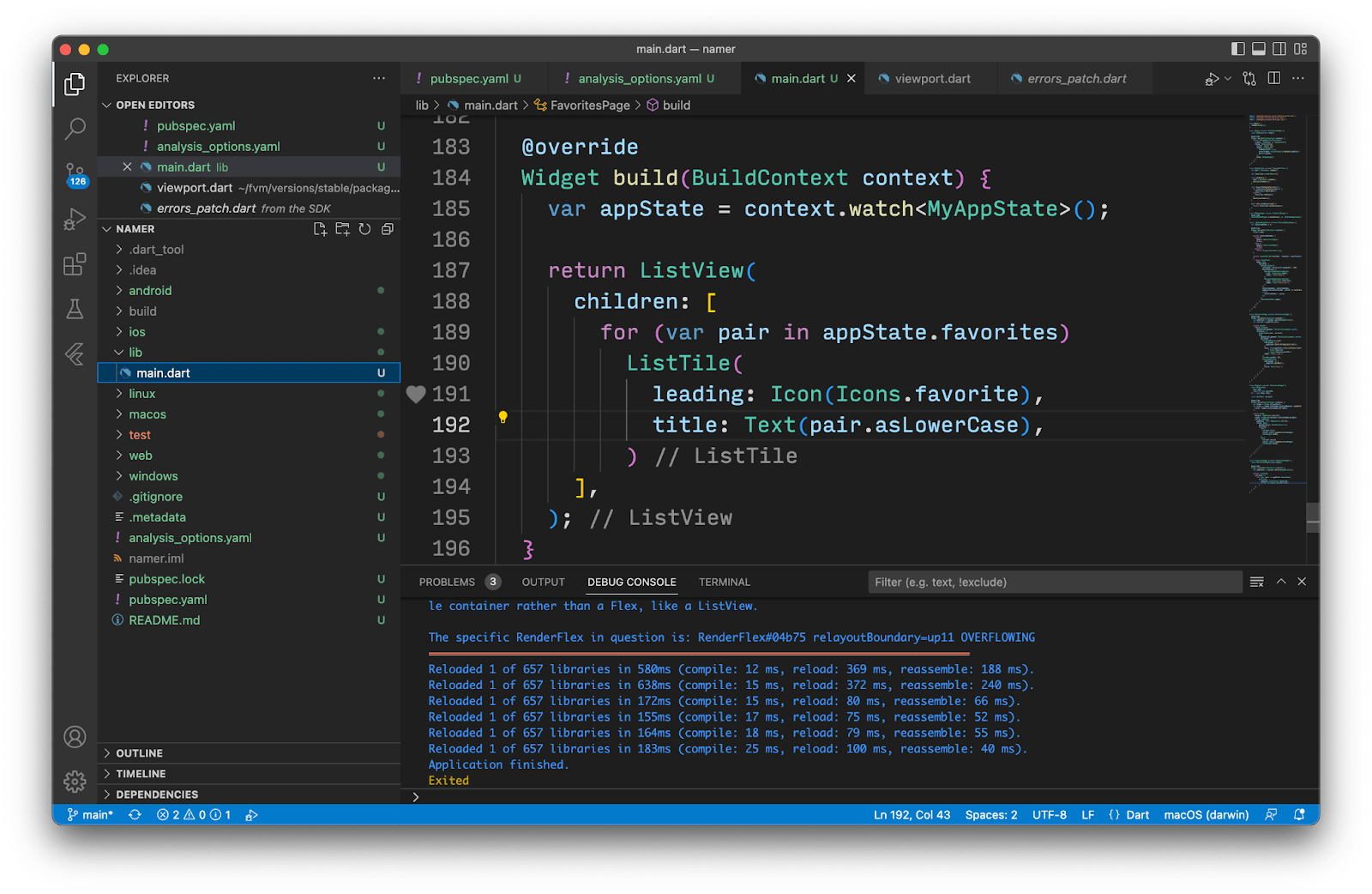 Your first Flutter app Google Codelabs