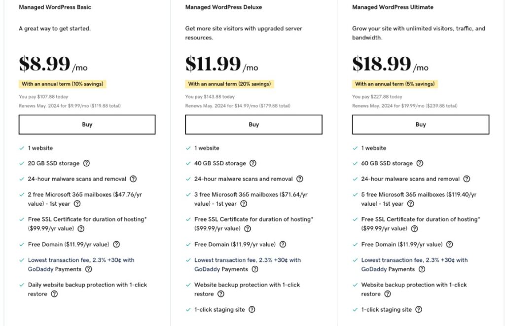 Godaddy WordPress Hosting Plans and Pricing Is it Worth it?