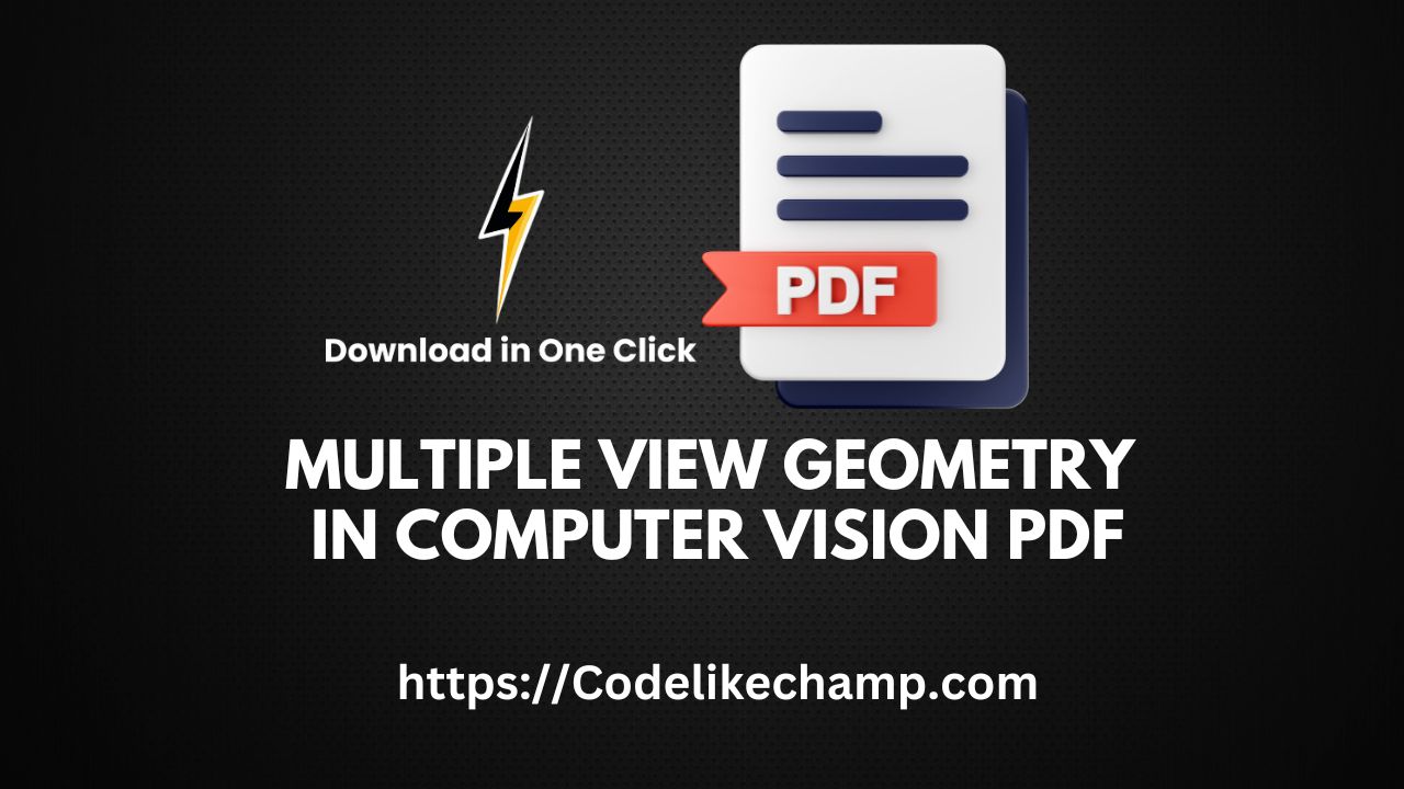 multiple view geometry in computer vision pdf CodeLikeChamp