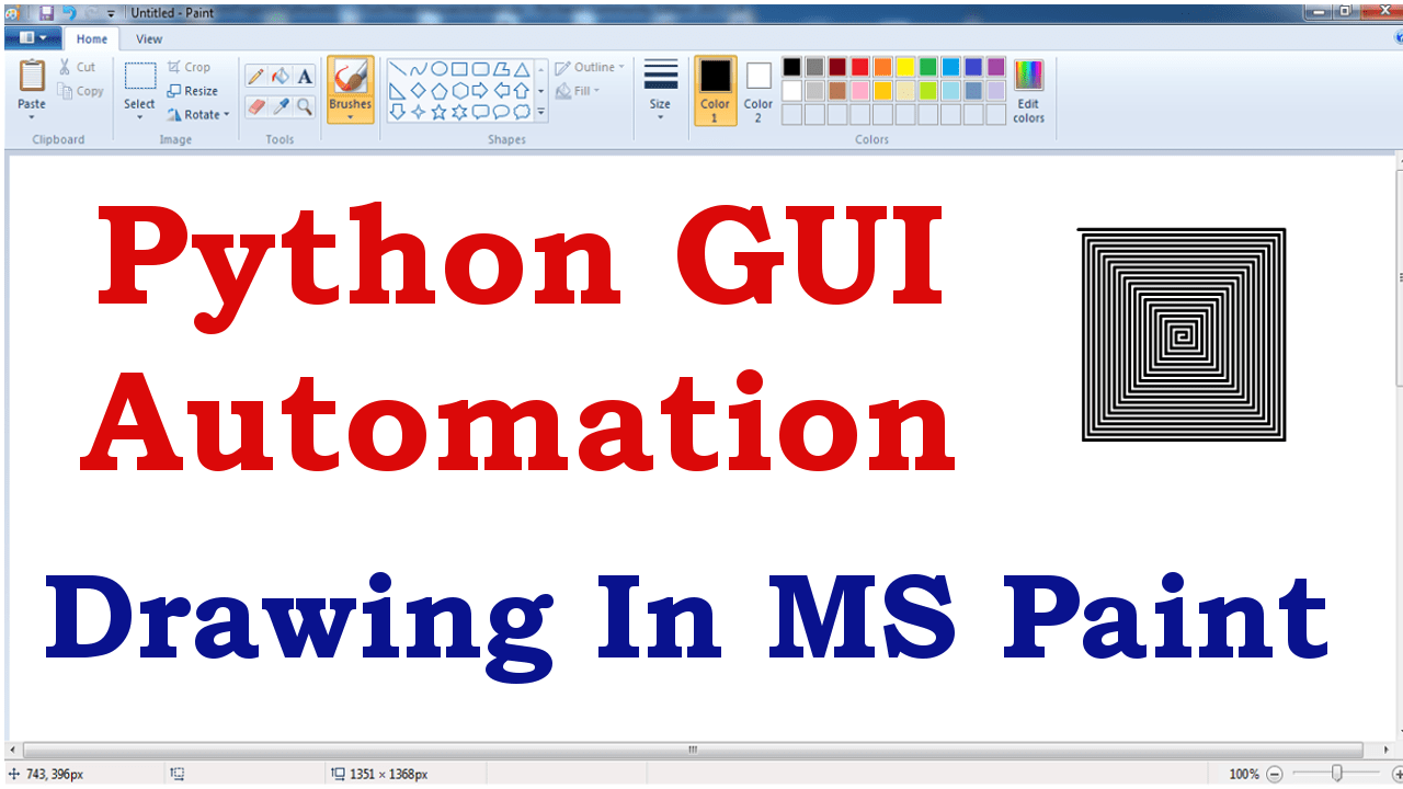 Python Automation Drawing In Paint Application Codeloop