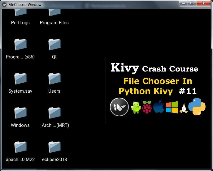 Python Kivy How to Create FileChooser Codeloop