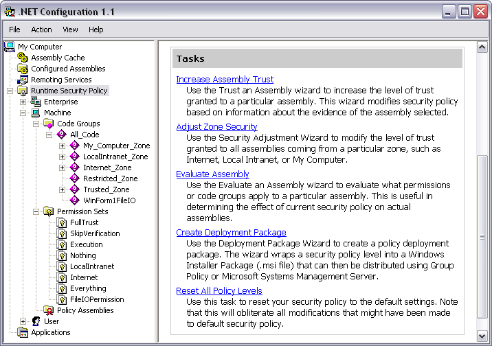 Managing Code Access Security (CAS) Policy