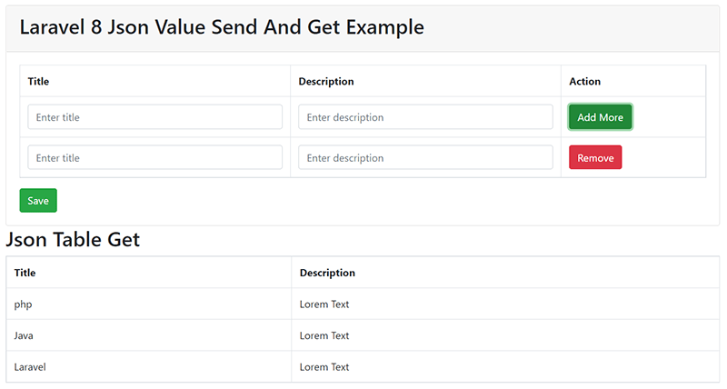 Laravel 8 Json Value Send And Get Example Json value