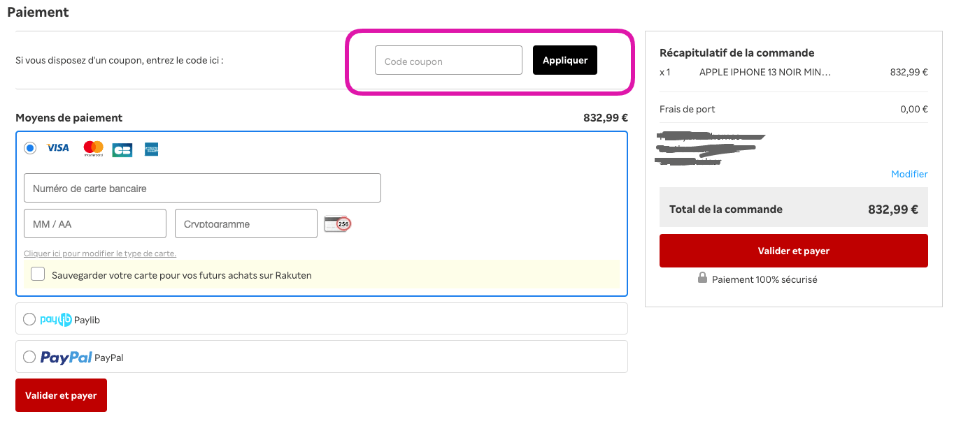 Code promo Rakuten Belgique 2024