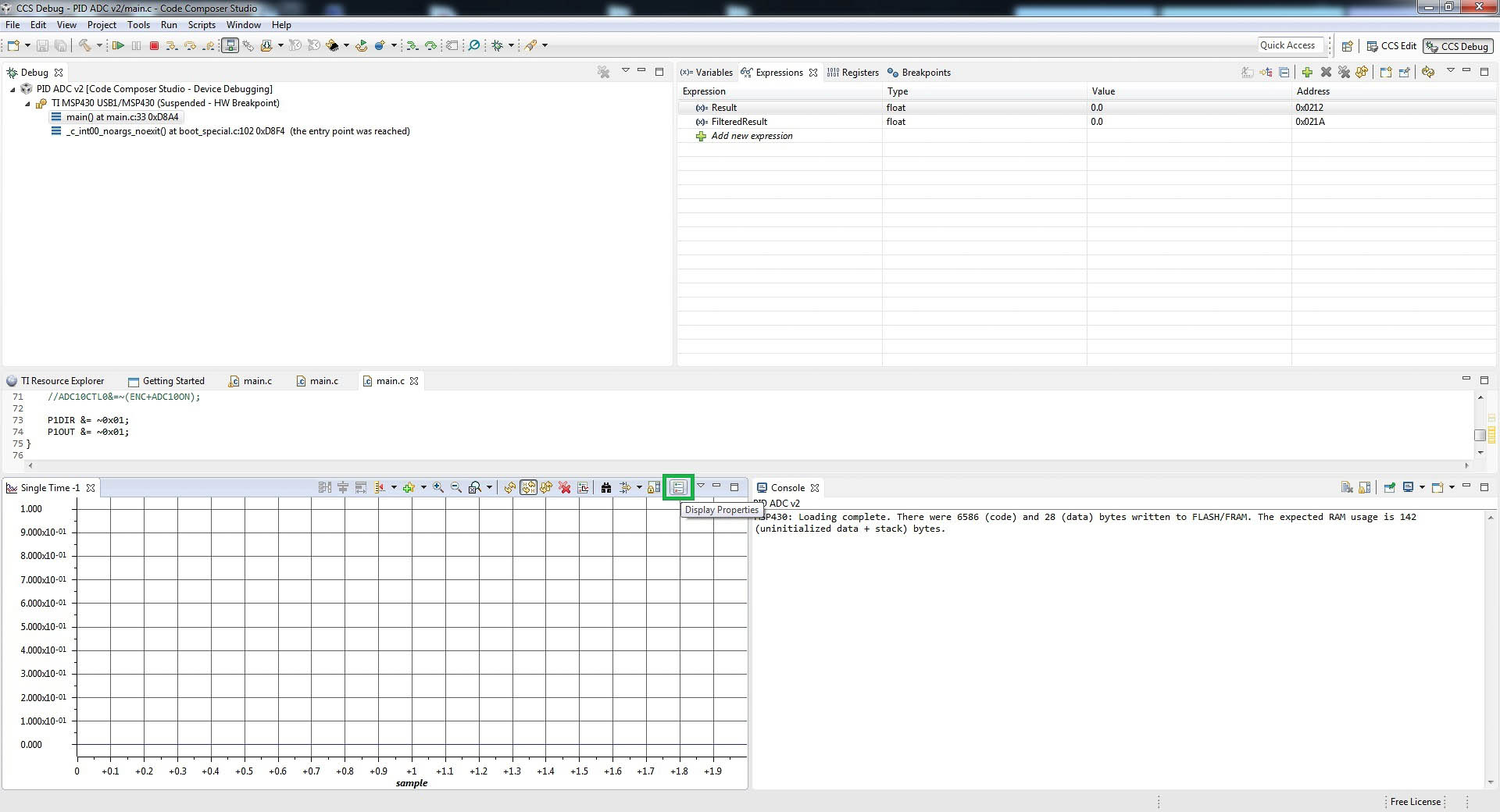 Code Composer Studio Graphing Tool Tutorial