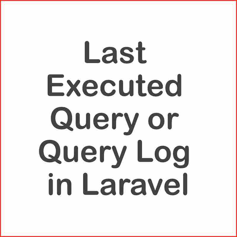 How to Print the Last Executed Query or Query Log in Laravel 9? Coder