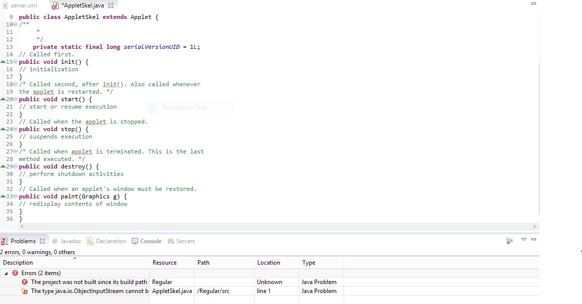 the type java.io.ObjectInputStream cannot be resolved. (Beginning Java