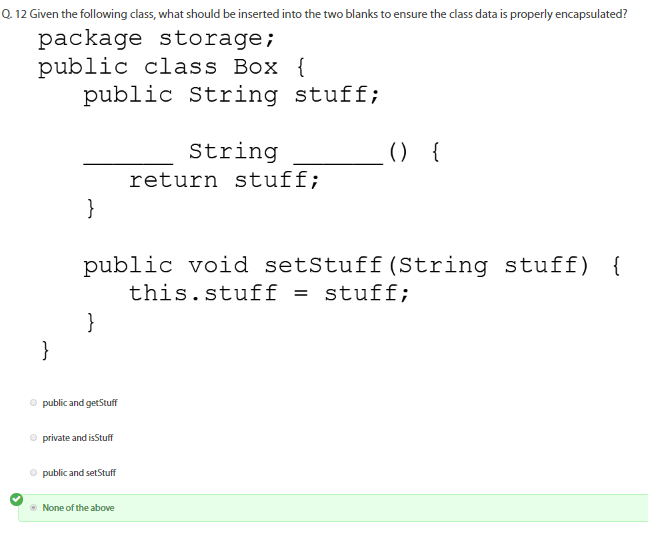OCA / OCP Java SE 8 Programmer Practice Tests Chapter 6 Question 12