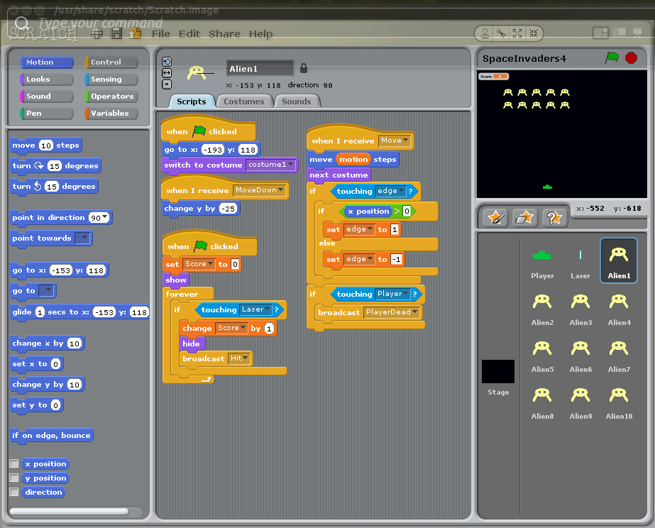 Space invaders, and next week is the last this term. CoderDojo Athy