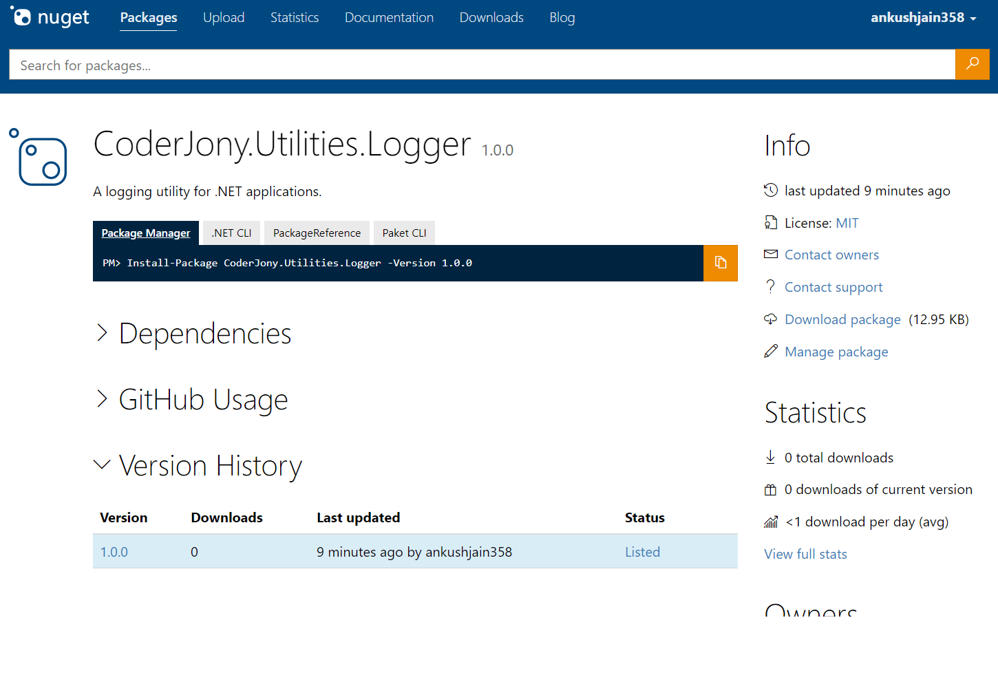 CoderJony Creating NuGet package using Visual Studio 2019 and
