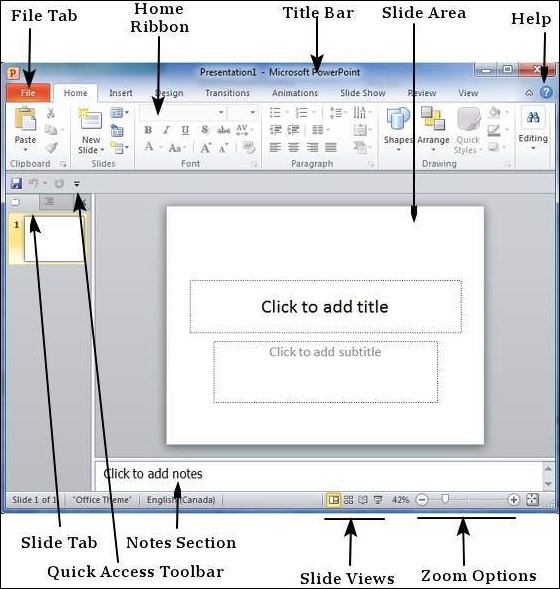 Исследуйте Windows в Powerpoint 2010