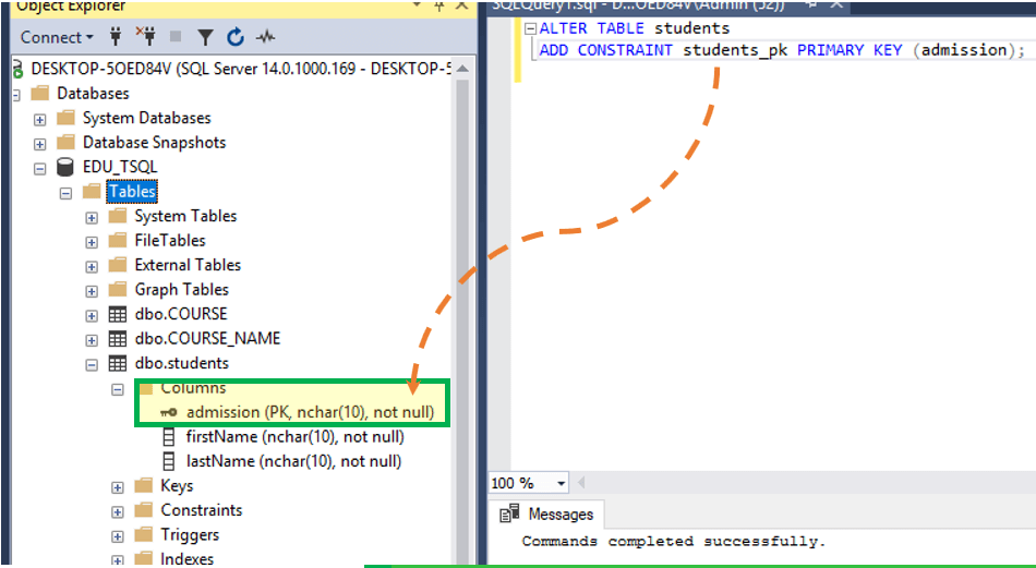 9) SQL Server ПЕРВИЧНЫЙ КЛЮЧ