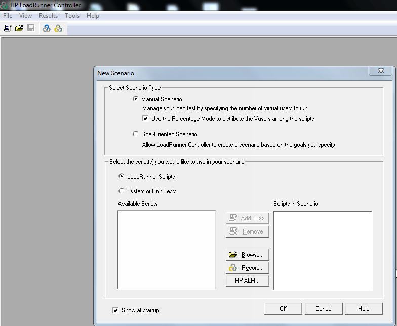 6) Контроллер в LoadRunner