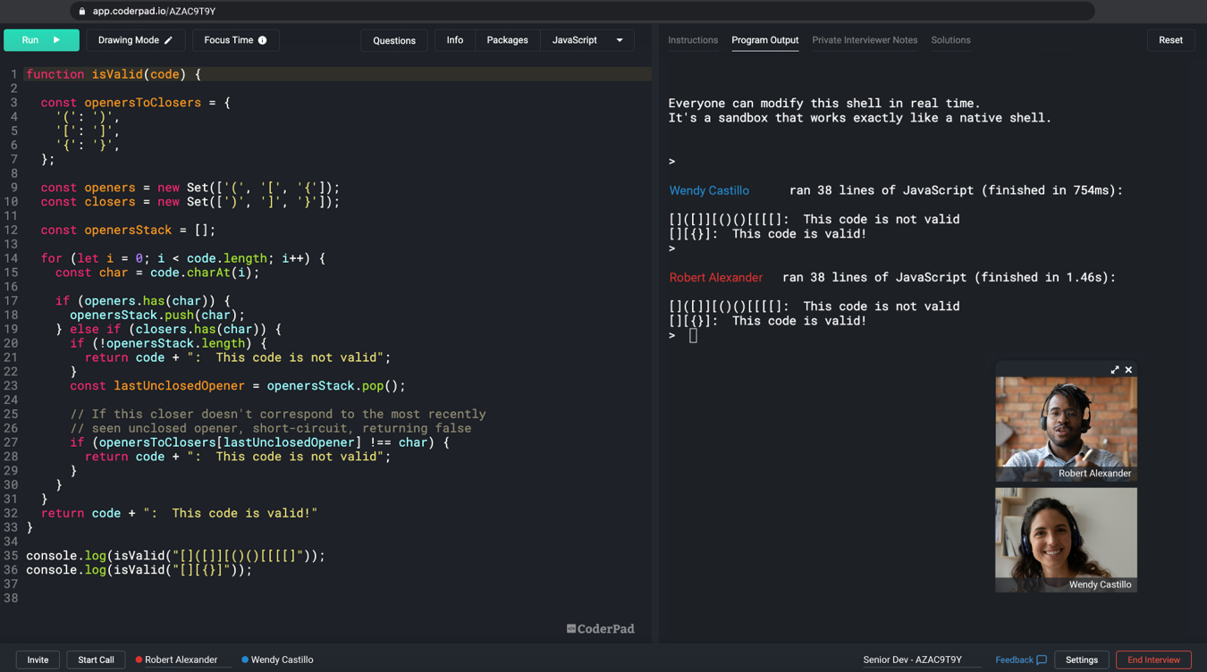Live Collaborative Coding CoderPad