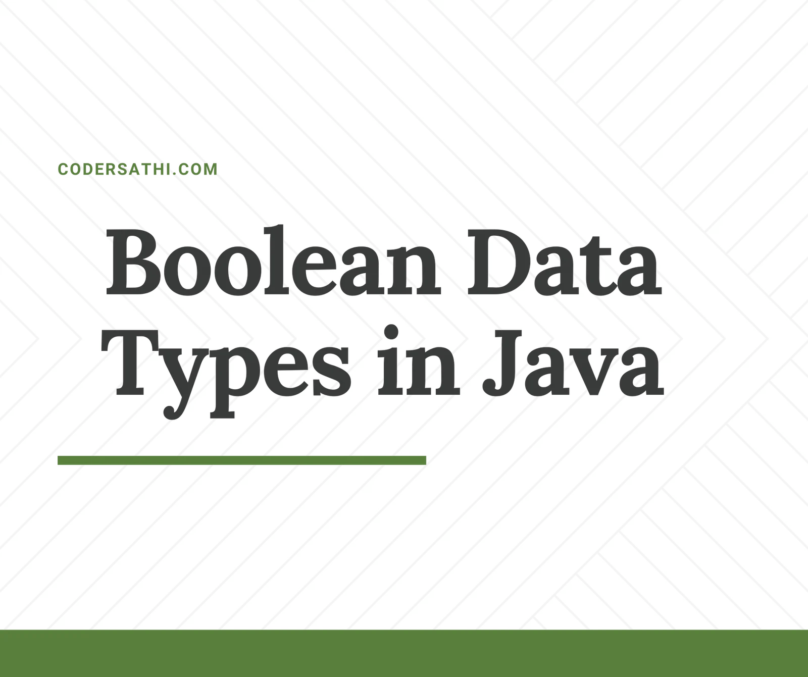 Boolean Data Type in Java CoderSathi