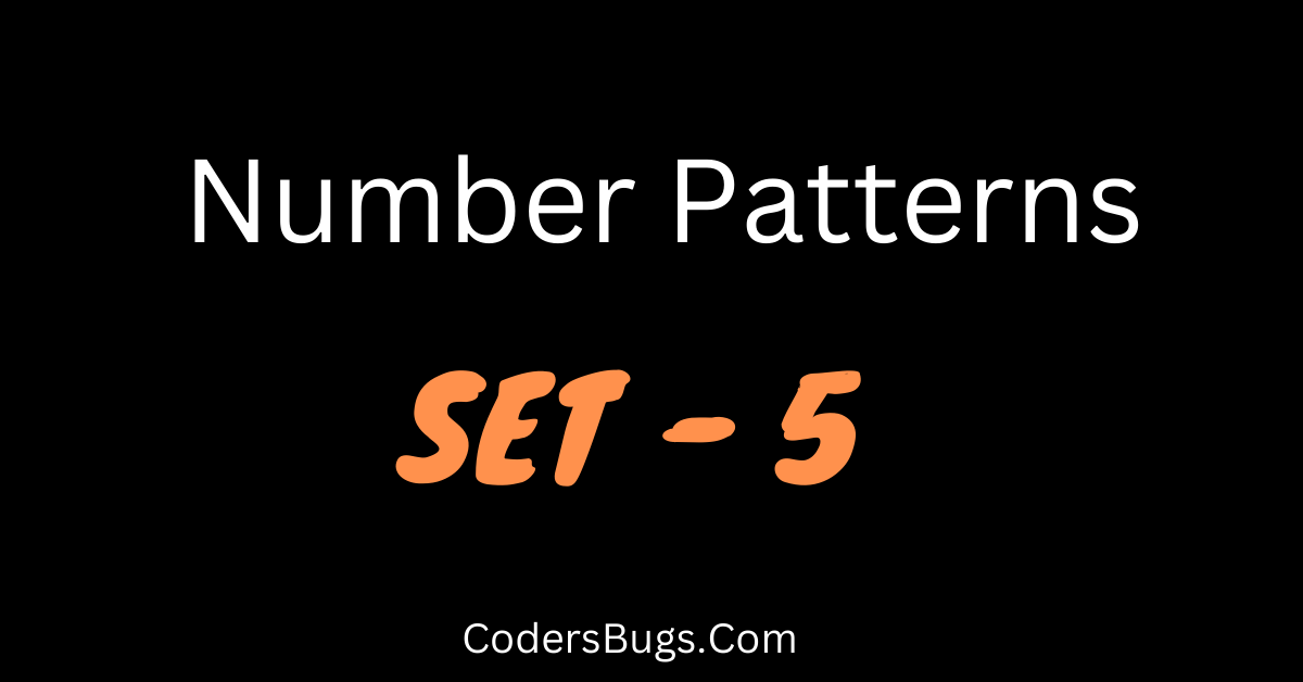 Number patterns set 5