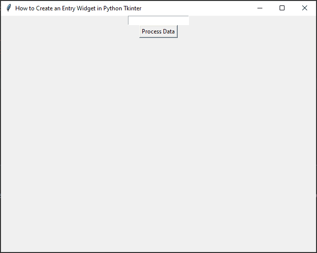 How to Create an Entry Widget in Python Tkinter