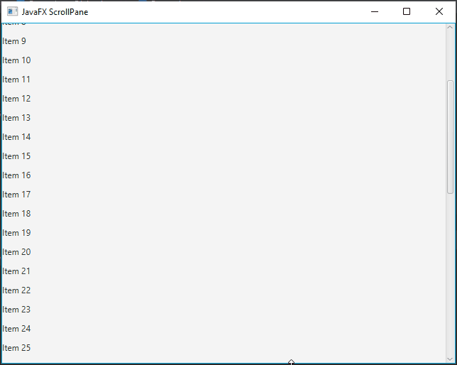 Creating Scrollable Content with JavaFX ScrollPane