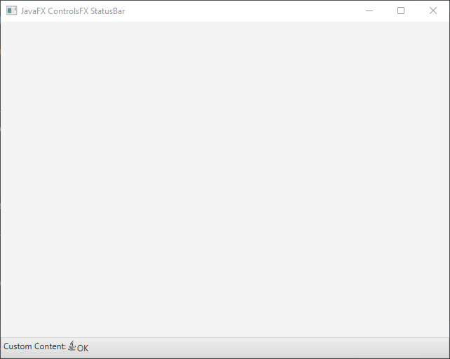 JavaFX ControlsFX StatusBar