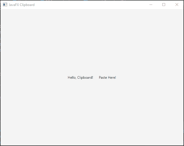 JavaFX Clipboard