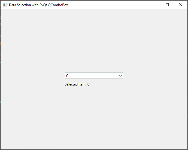 Data Selection with PyQt