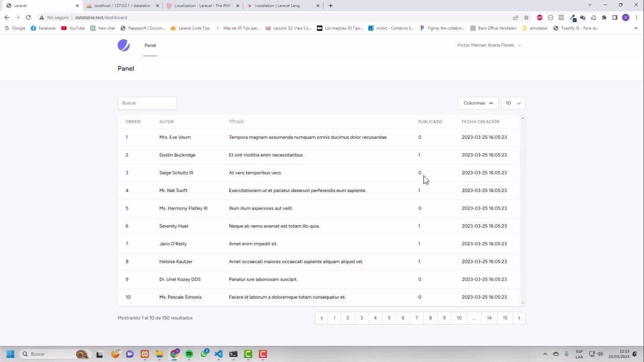 Columnas booleanas Implementa DataTable con Laravel Livewire Guía