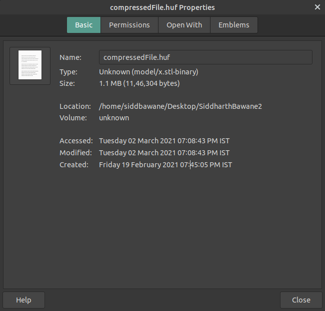 Huffman Coding Implementation for Text Files in C++ Sidb07