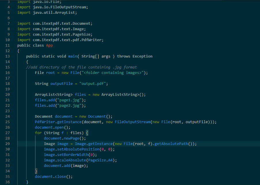 JPG to PDF Converter in Java Chetan