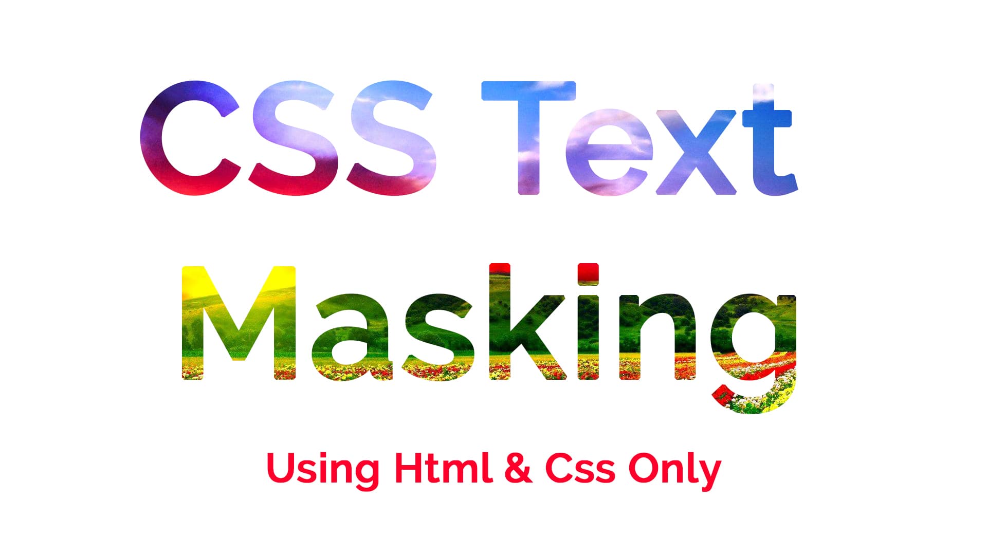 How To Make Clip Masking In Css Text Clipping Mask Html & CSS
