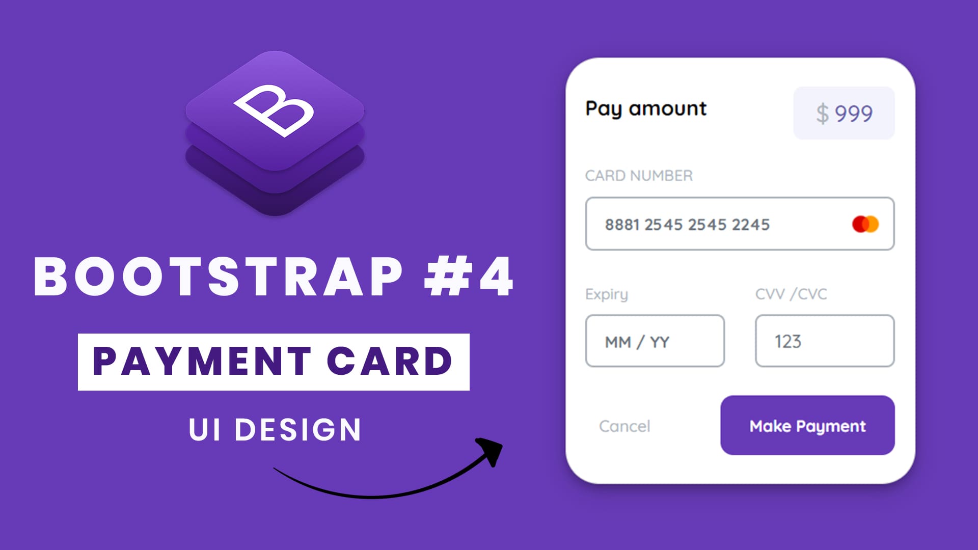 Bootstrap 4 Credit / Debit / Payment Card UI Design Code4Education