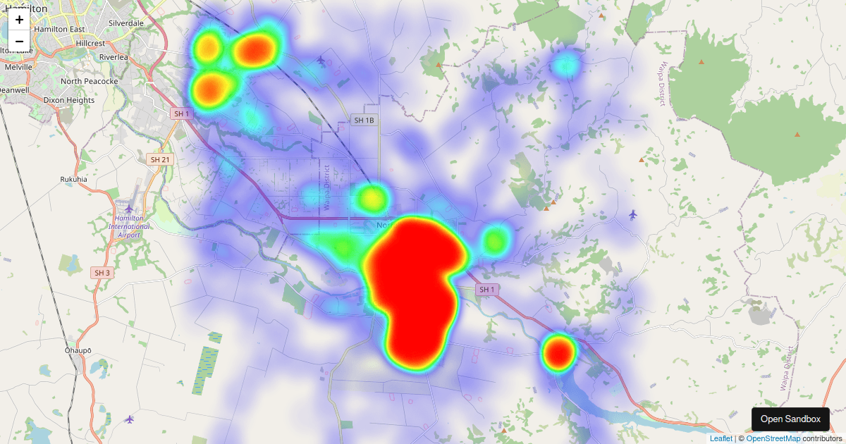 leaflet.heat examples CodeSandbox