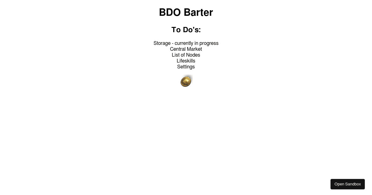 bdobarter Codesandbox