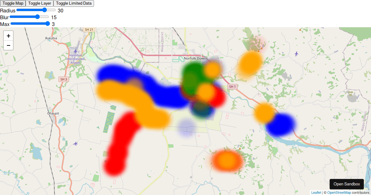 reactleafletheatmaplayer examples CodeSandbox