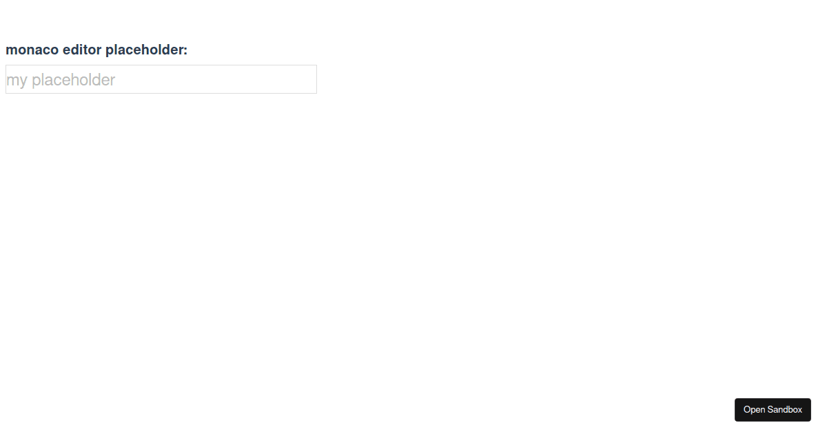 monacoeditorvue examples CodeSandbox