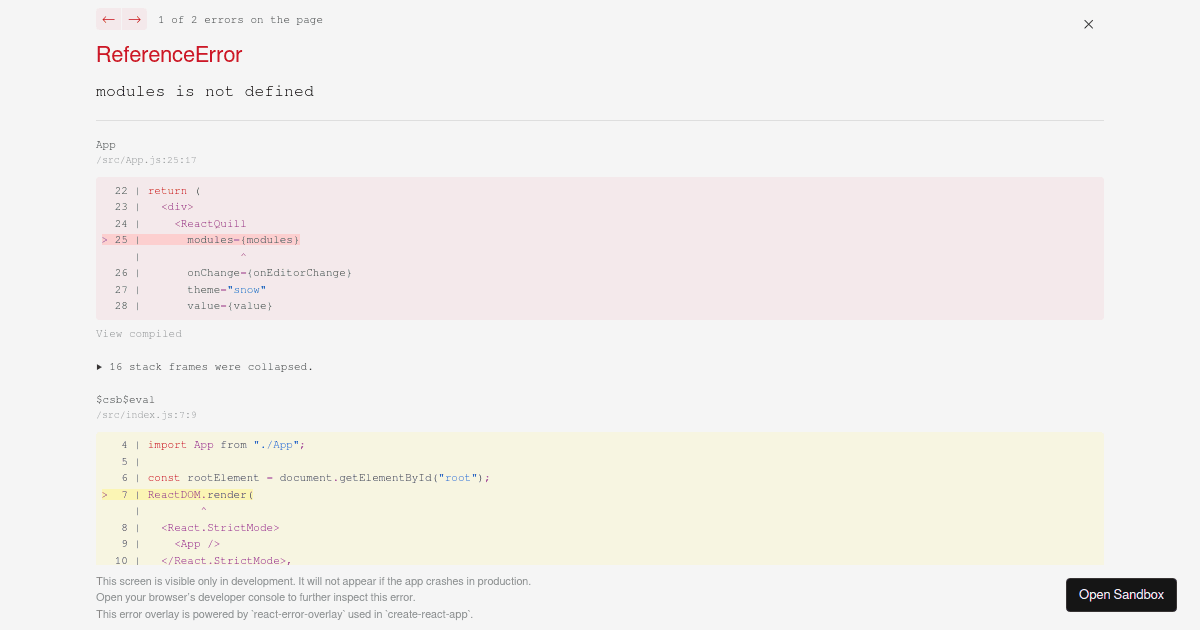 quilltableui examples CodeSandbox
