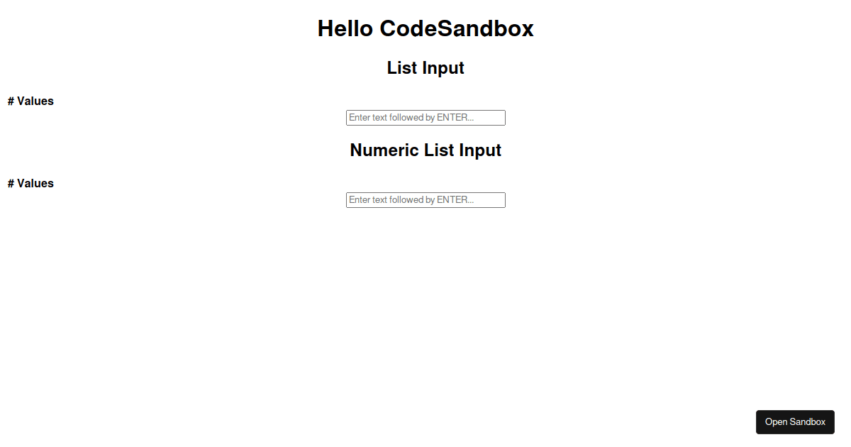 reactbootstraplistinput Codesandbox