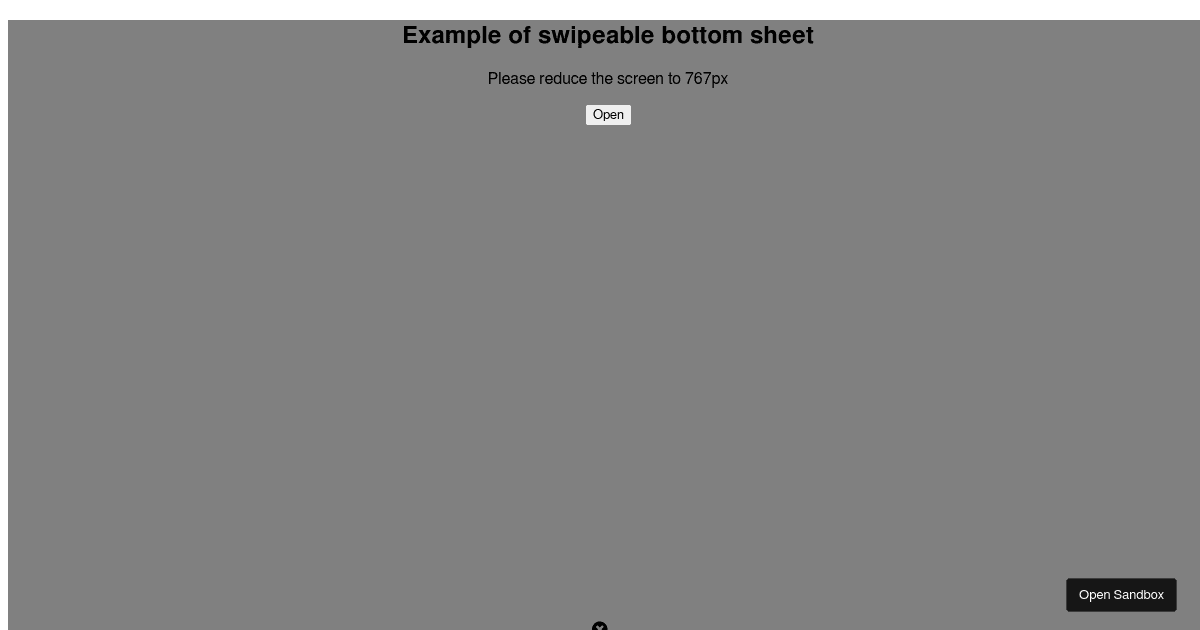 swipeablebottomsheet (forked) Codesandbox