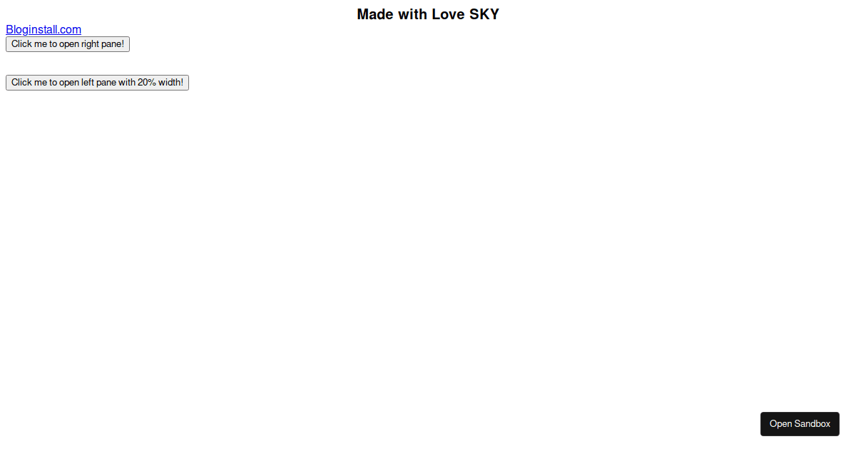reactslidingpane examples CodeSandbox