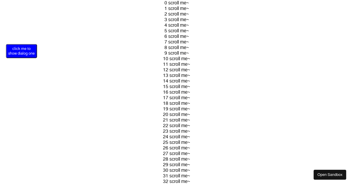 tuabodyscrolllock html scroll bug Codesandbox