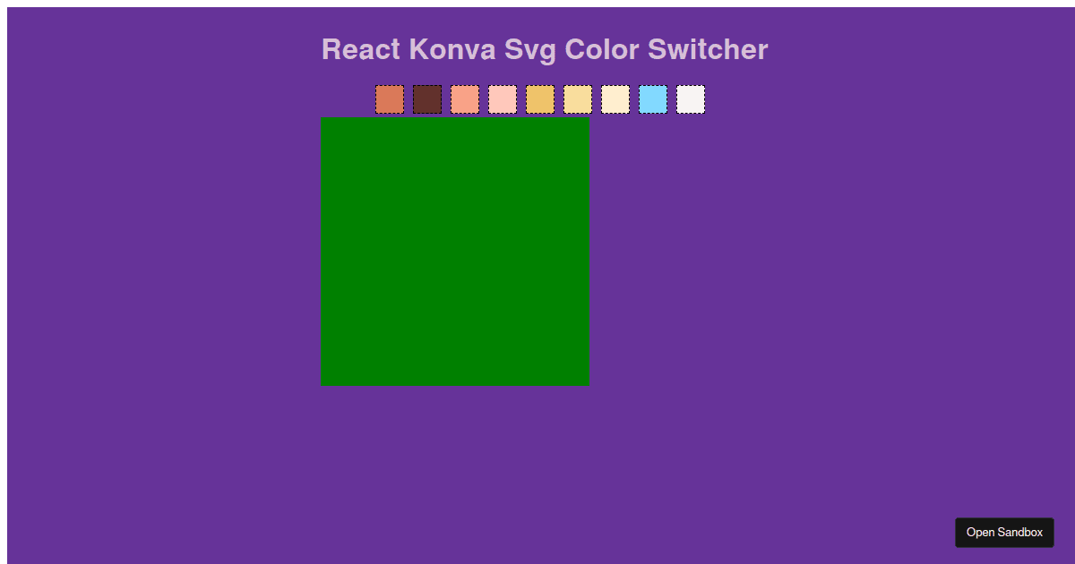 reactkonva change multiple svg color (forked) Codesandbox