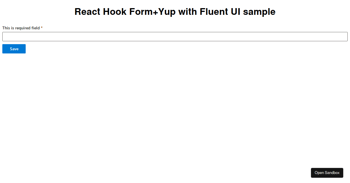 officeuifabricreact examples CodeSandbox