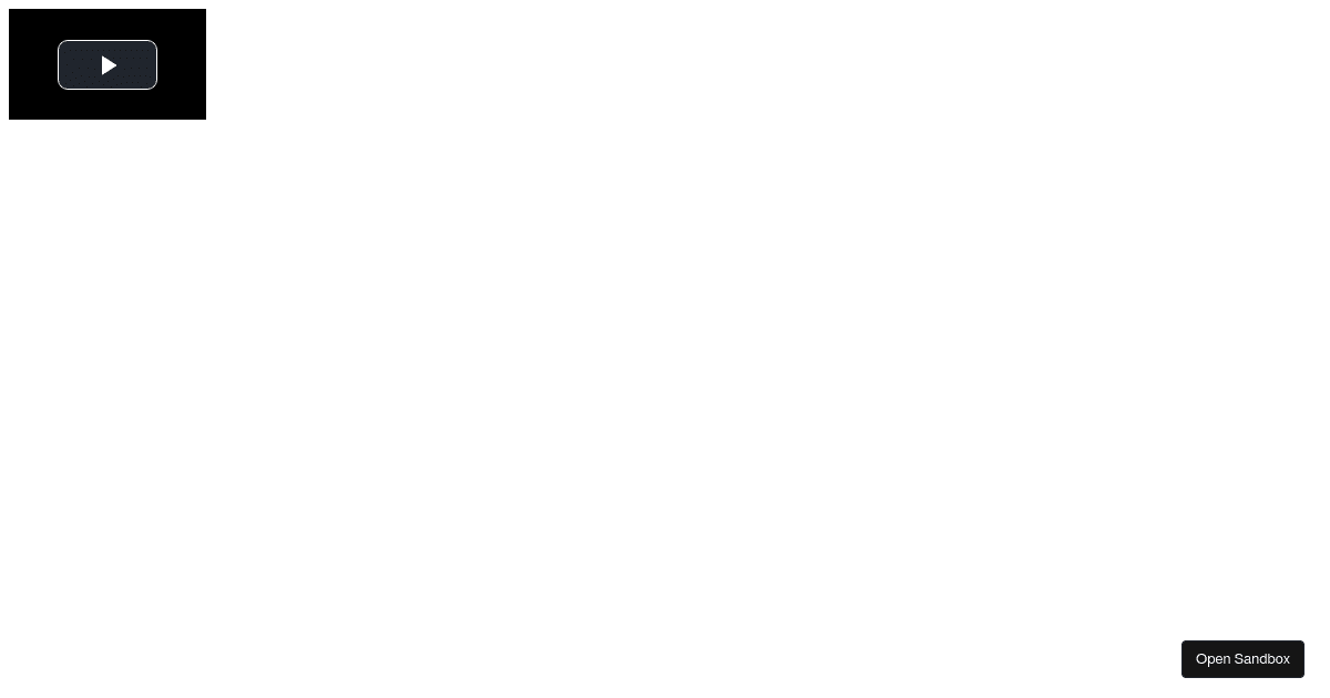 reactvideojs examples CodeSandbox